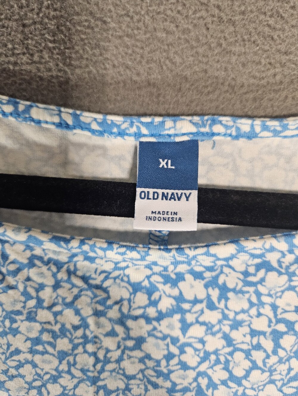 NWT Old Navy Womens XL Maxi Dress Sleeveless Stretch Blue Floral Cottagecore - Picture 5 of 9